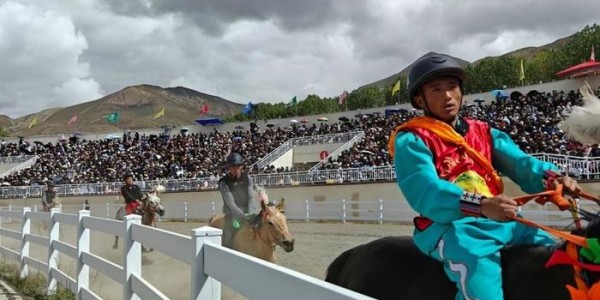 江孜达玛节赛马激情上演 少年骑手成亮点
